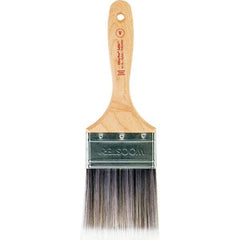 Wooster Brush - 3" Flat Nylon/Polyester Varnish Brush - 3-3/16" Bristle Length, 6-1/2" Maple Beavertail Handle - All Tool & Supply