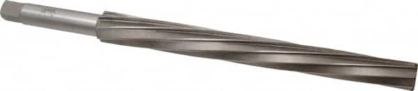 Interstate - #12 Pin, 1.05" Diam, 0.842" Small End, 7/8" Diam Straight Shank, 10" Flute, Taper Pin Reamer - All Tool & Supply