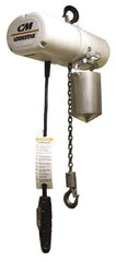 CM - 1 Ton Capacity, 8 FPM Lift Speed, 115 Volt, Electric Chain Hoist - 10' Max Lift, 19-5/8" Min Headroom, 2 Chains - All Tool & Supply