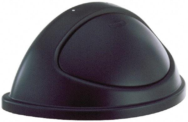 Rubbermaid - Half-Round Lid for Use with 21 Gal Trash Cans - Black, Polyethylene, For Untouchable Trash Cans - All Tool & Supply