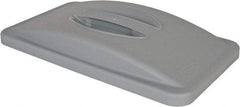 Rubbermaid - Rectangle Lid for Use with 15-7/8 Gal Rectangular Trash Cans - Gray, Polypropylene, For Slim Jim Trash Cans - All Tool & Supply