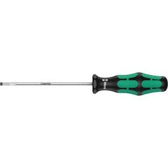 Wera - 3mm Blade Width, Slotted Screwdriver - 150mm Blade Length, Round Shank, Ergonomic Handle - All Tool & Supply