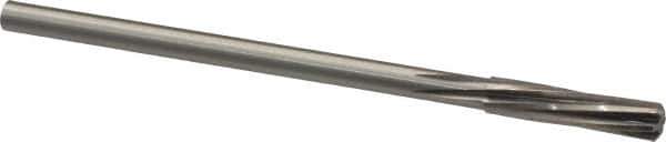 Made in USA - 21/64" High Speed Steel 6 Flute Chucking Reamer - Spiral Flute, 0.2792" Straight Shank, 1-1/2" Flute Length, 6" OAL - All Tool & Supply