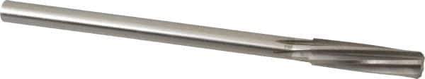 Made in USA - 29/64" High Speed Steel 6 Flute Chucking Reamer - Spiral Flute, 0.373" Straight Shank, 1-3/4" Flute Length, 7" OAL - All Tool & Supply