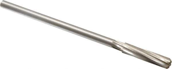 Made in USA - 25/64" Cobalt 6 Flute Chucking Reamer - Spiral Flute, 0.3105" Straight Shank, 1-3/4" Flute Length, 7" OAL - All Tool & Supply