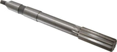 Made in USA - 1-1/16" High Speed Steel 10 Flute Chucking Reamer - Straight Flute, 3MT Morse Taper Shank, 2-3/4" Flute Length, 10-1/2" OAL - All Tool & Supply