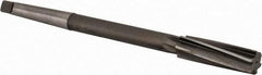 Made in USA - 19/32" High Speed Steel 6 Flute Chucking Reamer - Spiral Flute, 1MT Morse Taper Shank, 2" Flute Length, 8" OAL - All Tool & Supply