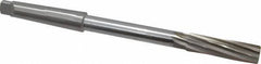 Made in USA - 5/8" High Speed Steel 8 Flute Chucking Reamer - Spiral Flute, 2MT Morse Taper Shank, 2-1/4" Flute Length, 9" OAL - All Tool & Supply