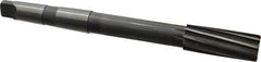 Made in USA - 1-1/16" High Speed Steel 10 Flute Chucking Reamer - Spiral Flute, 3MT Morse Taper Shank, 2-3/4" Flute Length, 10-1/2" OAL - All Tool & Supply