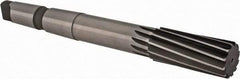 Made in USA - 1-3/8" High Speed Steel 12 Flute Chucking Reamer - Spiral Flute, 4MT Morse Taper Shank, 3-1/4" Flute Length, 12" OAL - All Tool & Supply