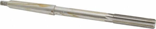 Interstate - 7/16" High Speed Steel 6 Flute Chucking Reamer - Straight Flute, 1MT Morse Taper Shank, 1-3/4" Flute Length, 7" OAL - All Tool & Supply