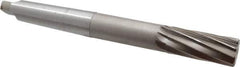 Interstate - 1-1/4" High Speed Steel 10 Flute Chucking Reamer - Spiral Flute, 4MT Morse Taper Shank, 3" Flute Length, 11-1/2" OAL - All Tool & Supply