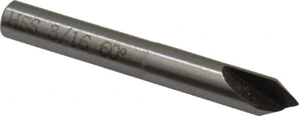 Interstate - 3/16" Head Diam, 3/16" Shank Diam, 1 Flute 60° High Speed Steel Countersink - All Tool & Supply