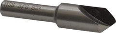 Interstate - 3/8" Head Diam, 1/4" Shank Diam, 1 Flute 82° High Speed Steel Countersink - Bright Finish, 1-3/4" OAL, Single End, Straight Shank, Right Hand Cut - All Tool & Supply