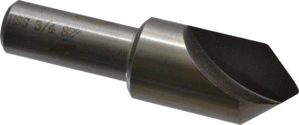 Interstate - 3/4" Head Diam, 1/2" Shank Diam, 1 Flute 82° High Speed Steel Countersink - All Tool & Supply