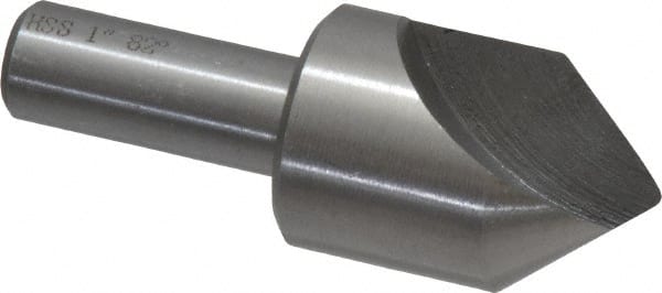 Interstate - 1" Head Diam, 1/2" Shank Diam, 1 Flute 82° High Speed Steel Countersink - All Tool & Supply