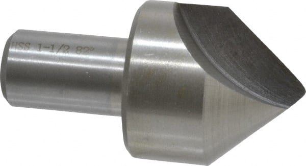 Interstate - 1-1/2" Head Diam, 3/4" Shank Diam, 1 Flute 82° High Speed Steel Countersink - All Tool & Supply