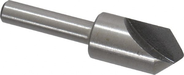 Interstate - 1/2" Head Diam, 1/4" Shank Diam, 1 Flute 90° High Speed Steel Countersink - All Tool & Supply