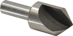 Interstate - 1" Head Diam, 1/2" Shank Diam, 1 Flute 90° High Speed Steel Countersink - All Tool & Supply