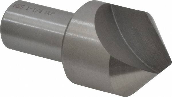 Interstate - 1-1/4" Head Diam, 3/4" Shank Diam, 1 Flute 90° High Speed Steel Countersink - All Tool & Supply