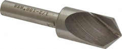 Interstate - 1/2" Head Diam, 1/4" Shank Diam, 1 Flute 100° High Speed Steel Countersink - All Tool & Supply