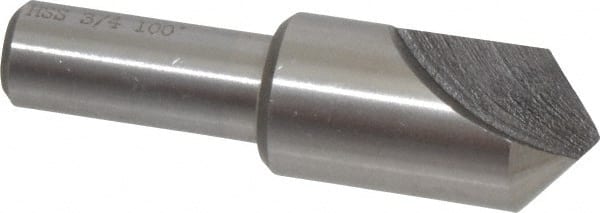 Interstate - 3/4" Head Diam, 1/2" Shank Diam, 1 Flute 100° High Speed Steel Countersink - All Tool & Supply