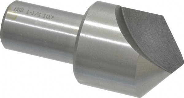 Interstate - 1-1/4" Head Diam, 3/4" Shank Diam, 1 Flute 100° High Speed Steel Countersink - All Tool & Supply