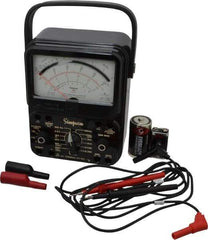 Simpson Electric - 12388, 1,000 VAC/VDC, Analog Milliammeter Multimeter - 20 mOhm, Measures Voltage, Current, Resistance - All Tool & Supply