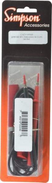 Simpson Electric - Electrical Test Equipment Probe Set - Use with Analog Multimeters - All Tool & Supply