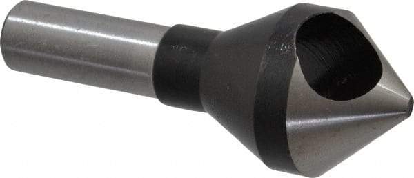 Interstate - 1/2" Shank Diam, 0 Flute 82° High Speed Steel Countersink - Bright Finish, Single End, Straight Shank, Right Hand Cut - All Tool & Supply