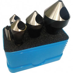 Interstate - 5 Piece, 1/16 to 9/16" Head Diam, 90° Included Angle, Single End Countersink Set - All Tool & Supply