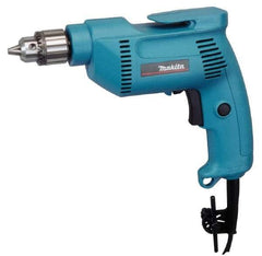 Makita - 3/8" Keyed Chuck, 2,500 RPM, Pistol Grip Handle Electric Drill - 4.9 Amps, 115 Volts, Reversible, Includes Chuck Key & Drill Chuck - All Tool & Supply