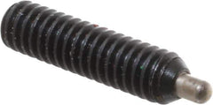 Gibraltar - 8-32, 5/8" Thread Length, 3/32" Plunger Projection, Steel Threaded Spring Plunger - 0.07" Max Plunger Diam, 5/8" Plunger Length, 0.7 Lb Init End Force, 2.3 Lb Final End Force, 1/16" Hex - All Tool & Supply