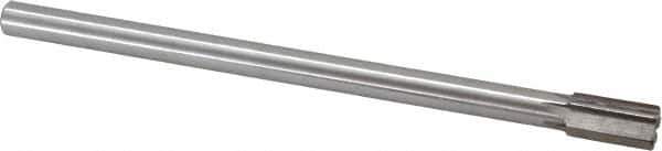 Interstate - 17/32" Diam, 0.4345 to 0.4375" Max Diam Straight Shank, 1" Flute Length, Machine Expansion Reamer - Straight Flute, 8" OAL, Right Hand Cut, 6 Flutes, High Speed Steel, Bright Finish - All Tool & Supply