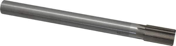 Interstate - 1" Diam, 0.873 to 0.875" Max Diam Straight Shank, 1-5/8" Flute Length, Machine Expansion Reamer - Straight Flute, 10-1/2" OAL, Right Hand Cut, 8 Flutes, High Speed Steel, Bright Finish - All Tool & Supply