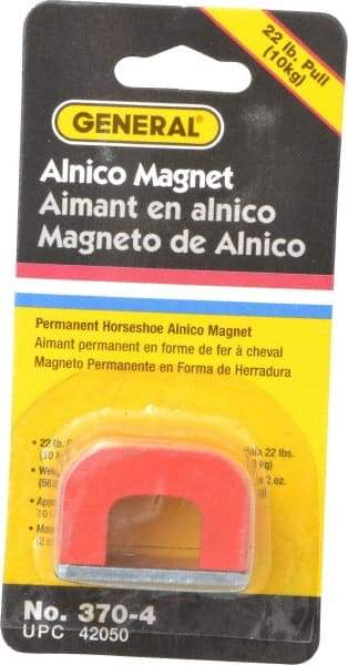 General - 1 Hole, 3/16" Hole Diam, 1-1/2" Overall Width, 1" Deep, 1" High, 22 Lb Average Pull Force, Alnico Power Magnets - 5/16" Pole Width - All Tool & Supply