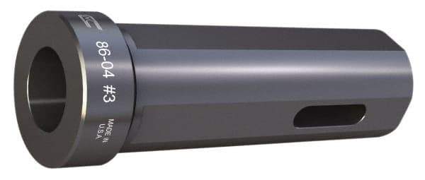 Global CNC Industries - MT1 Inside Morse Taper, Standard Morse Taper to Straight Shank - 5-3/4" OAL, Alloy Steel, Hardened & Ground Throughout - Exact Industrial Supply