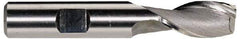 Interstate - 1-1/8", 3" LOC, 1" Shank Diam, 5-1/2" OAL, 2 Flute, High Speed Steel Square End Mill - Single End, Uncoated, Spiral Flute, 30° Helix, Centercutting, Right Hand Cut, Right Hand Flute - All Tool & Supply