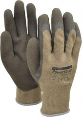 PIP - Size XL (10) Latex Coated Cotton Blend General Protection Work Gloves - For General Purpose, Palm & Fingers Coated, Knit Wrist Cuff, Full Fingered, Brown, Paired - All Tool & Supply