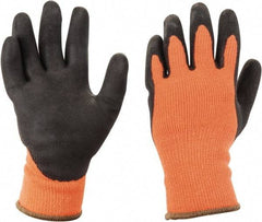 PRO-SAFE - Size S (7) Latex Coated Acrylic/Terry Cold Protection Work Gloves - For General Purpose, Knit Wrist Cuff, Full Fingered, Orange, Paired - All Tool & Supply