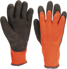 PRO-SAFE - Size XL (10) Latex Coated Acrylic/Terry Cold Protection Work Gloves - For General Purpose, Knit Wrist Cuff, Full Fingered, Orange, Paired - All Tool & Supply