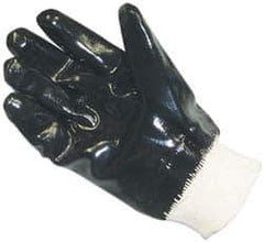 PIP - Size L (9), Supported, Neoprene Chemical Resistant Gloves - Smooth Finish, Jersey Lined, Knit Wrist Cuff, Black - All Tool & Supply