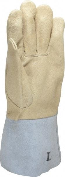 PRO-SAFE - Size L Unlined Pigskin Welding Glove - 30.5cm OAL, Gauntlet Cuff, Straight Thumb, For MIG/TIG - All Tool & Supply