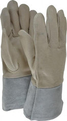 PRO-SAFE - Size M Unlined Pigskin Welding Glove - 29.25cm OAL, Gauntlet Cuff, Straight Thumb, For MIG/TIG - All Tool & Supply