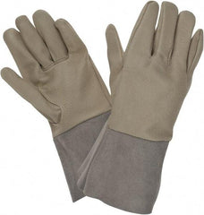 PRO-SAFE - Size S Unlined Pigskin Welding Glove - 28cm OAL, Gauntlet Cuff, Straight Thumb, For MIG/TIG - All Tool & Supply