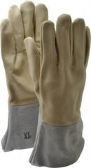 PRO-SAFE - Size XL Unlined Pigskin Welding Glove - 31.75cm OAL, Gauntlet Cuff, Straight Thumb, For MIG/TIG - All Tool & Supply