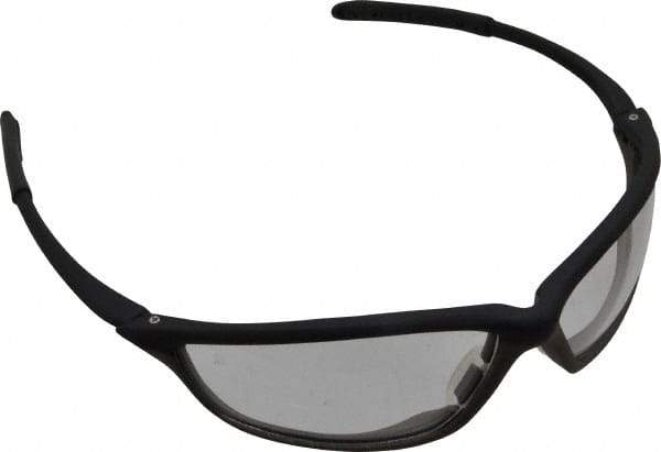 MCR Safety - Clear Lenses, Framed Safety Glasses - Anti-Fog, Scratch Resistant, Onyx/Graphite Gray Polycarbonate Frame, Size Universal, Wrap Around - All Tool & Supply