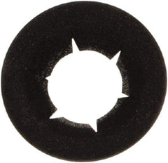 Made in USA - 3/16" OD, Spring Steel Push Nut - Black Phosphate, 3/32" Shaft Diam - All Tool & Supply