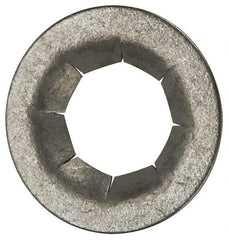 Made in USA - 7/8" OD, Spring Steel Push Nut - Zinc-Plated, 7/16" Shaft Diam - All Tool & Supply