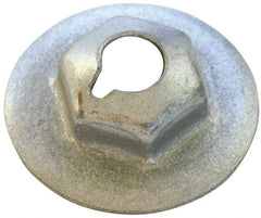 Au-Ve-Co Products - #10-32, 1/2" OD, 3/8" Width Across Flats Washer Lock Nut - Zinc-Plated Spring Steel, For Use with Threaded Fasteners - All Tool & Supply